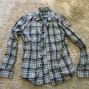 Uniqlo - XS Grey Plaid Flannel Shirt
